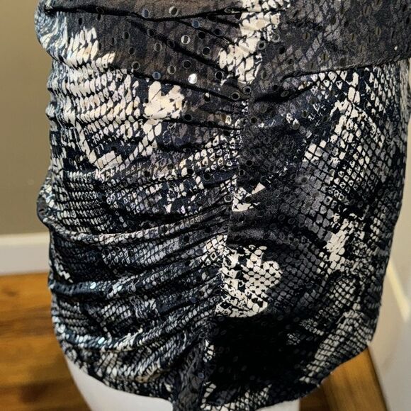 EXPRESS PYTHON PRINT SEQUIN TUBE TOP - Picture 5 of 6